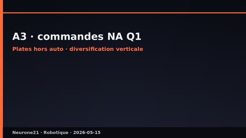 A3 commandes NA Q1 plates hors auto
