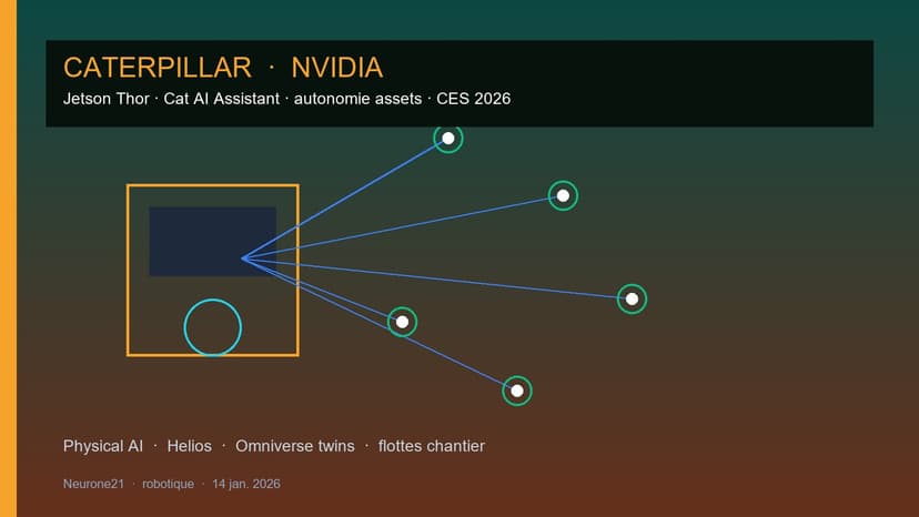 Caterpillar + NVIDIA : autonomisation des assets et fondations machines autonomes