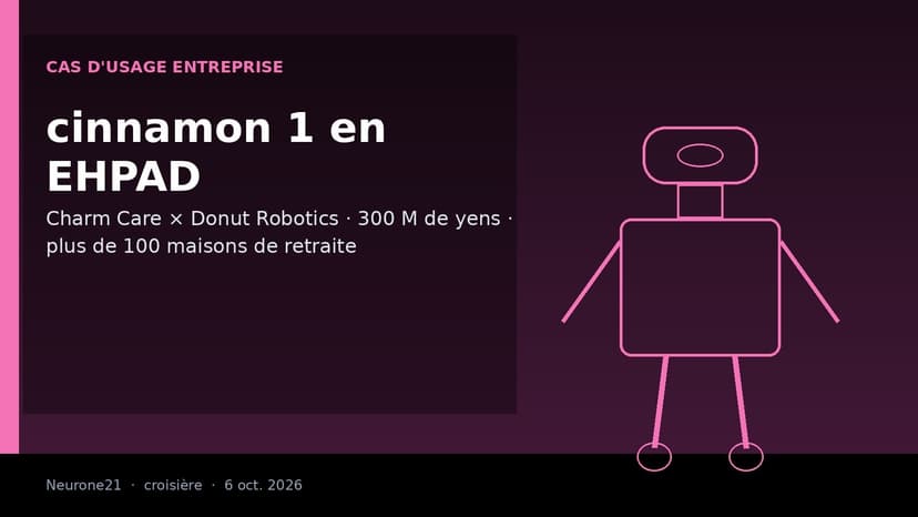 Maisons de retraite au Japon : Charm Care investit 300 millions de yens pour déployer l’humanoïde cinnamon 1 de Donut Robotics