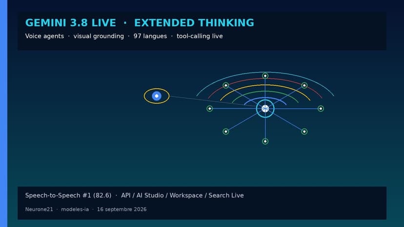 Gemini 3.8 Live : dialogue temps réel et Extended Thinking (Google)