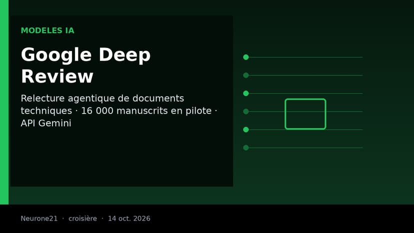Google ouvre Deep Review, un agent qui relit articles scientifiques et documents techniques avant les humains