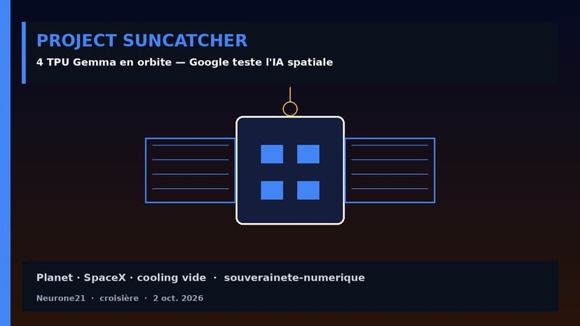 Project Suncatcher : Google met 4 TPU et Gemma en orbite
