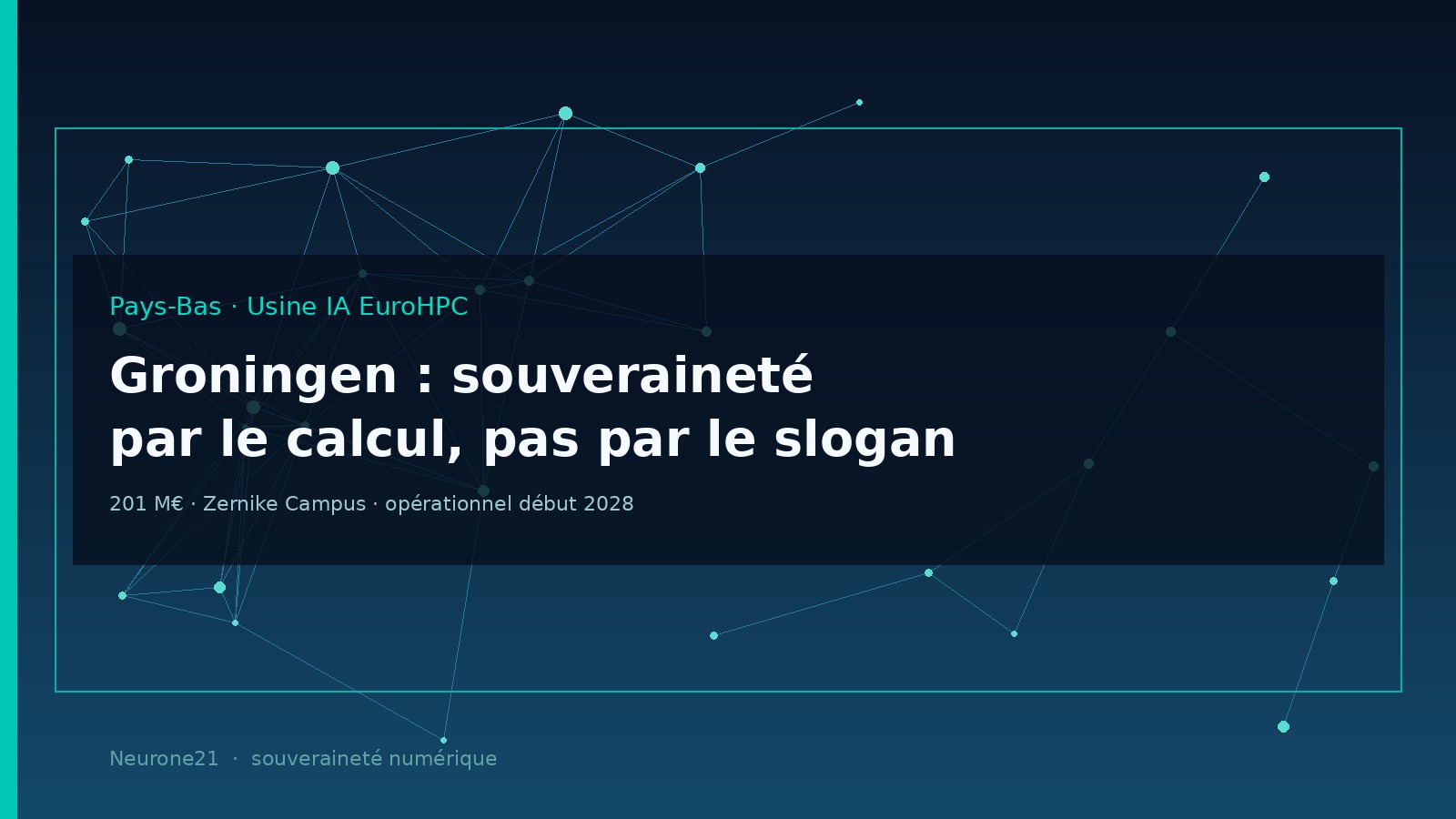 Pays-Bas : l’usine IA de Groningen ancre la souveraineté sur le calcul EuroHPC
