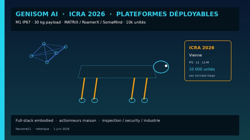 ICRA 2026 : GENISOM sort des plateformes quadrupèdes déjà déployables