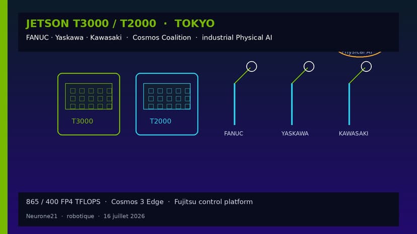 Jetson T3000/T2000 + FANUC, Yaskawa, Kawasaki : Tokyo industrialise la Physical AI