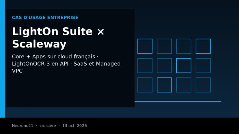 LightOn Suite arrive sur le cloud Scaleway pour transformer les documents d’entreprise en applications IA