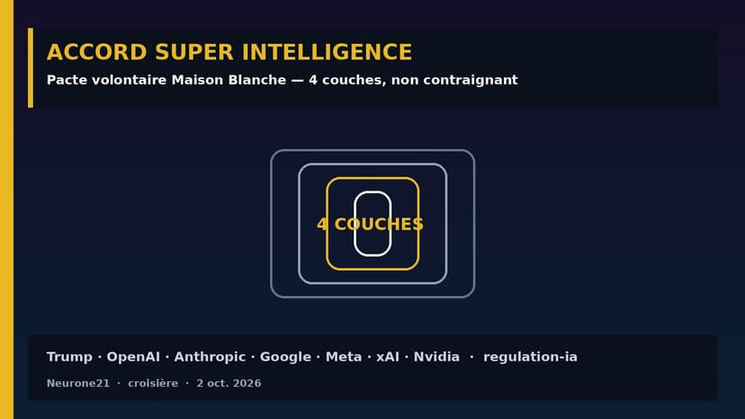 Accord « Super Intelligence » : pacte volontaire Maison Blanche, quatre couches