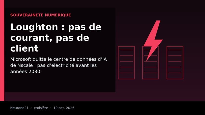 Microsoft se retire du centre de données d’IA de Nscale à Loughton, privé d’électricité avant les années 2030