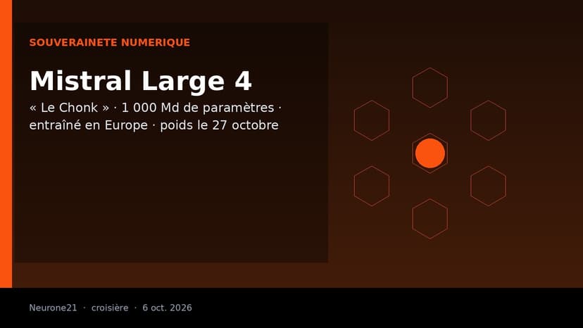 Mistral Large 4 « Le Chonk » : un modèle open-weight de 1 000 milliards de paramètres entraîné en Europe