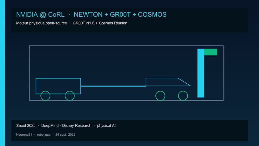 NVIDIA Newton + GR00T + Cosmos à CoRL