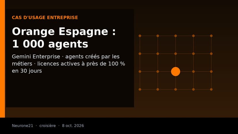 Orange Espagne : plus de 1 000 agents IA créés par les salariés eux-mêmes avec Gemini Enterprise