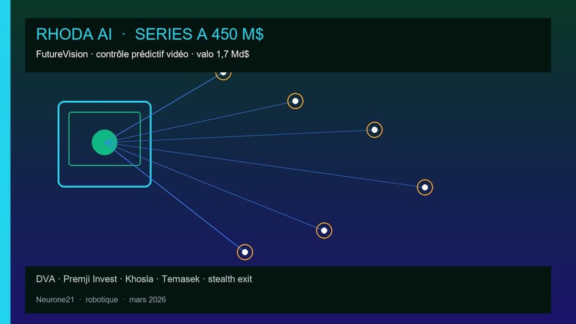 Rhoda AI stealth 450 M$ Series A : FutureVision contrôle prédictif vidéo