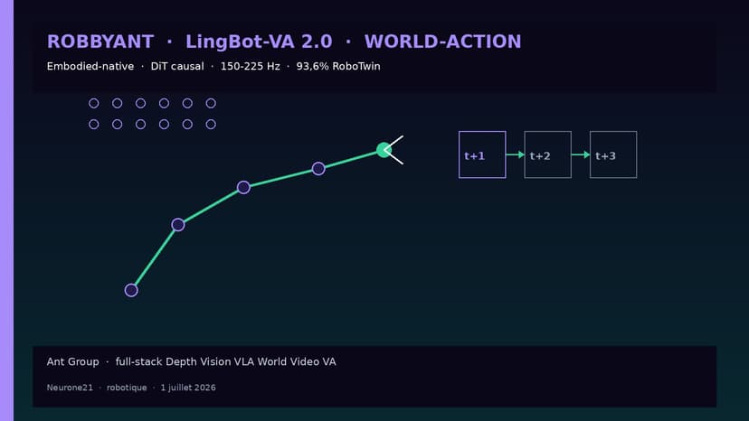 Robbyant LingBot-VA 2.0 : world-action model native pour le contrôle robotique temps réel