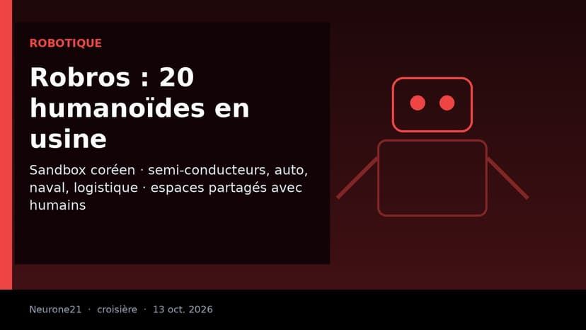 Corée du Sud : 20 humanoïdes Robros autorisés à travailler à côté des opérateurs en usine