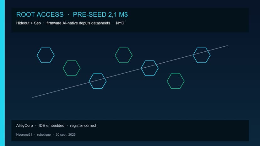 Root Access : pre-seed 2,1 M$ pour le firmware AI-native
