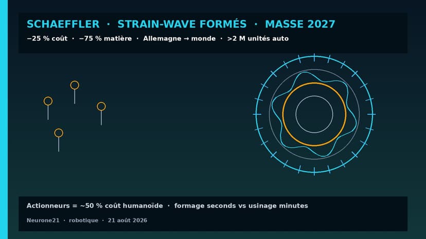 Schaeffler : réducteurs strain-wave formés pour humanoïdes — masse 2027
