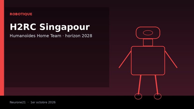 Singapour : H2RC, humanoïdes aux côtés du Home Team dès 2028