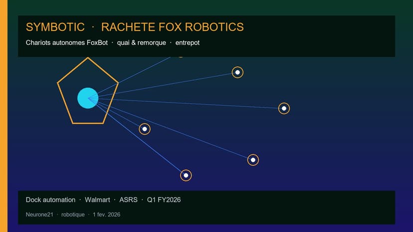 Symbotic rachète Fox Robotics : les chariots autonomes rejoignent l’orchestration quai–entrepôt