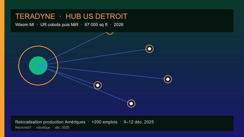 Teradyne : hub US Metro Detroit 2026, production UR puis MiR