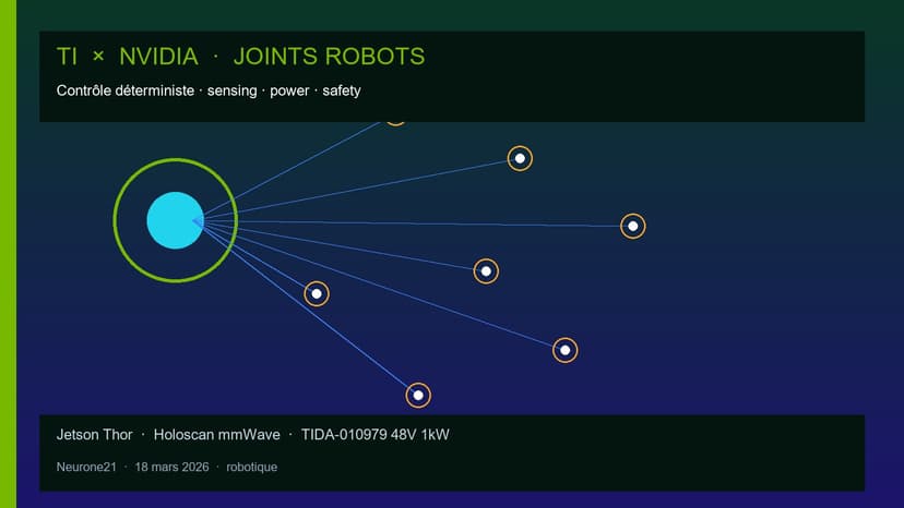 TI × NVIDIA : contrôle déterministe, sensing et safety à chaque joint humanoïde
