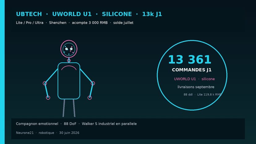 UBTech U1 silicone : 13 361 commandes au J1, livraisons dès septembre