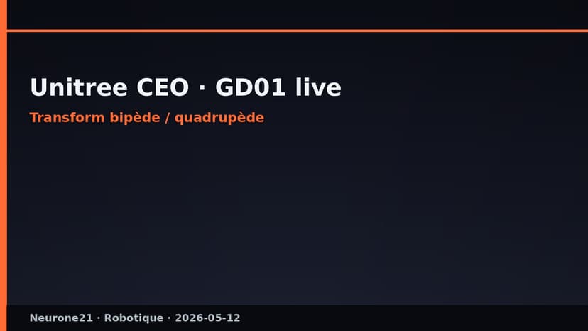 Unitree CEO pilote GD01 live