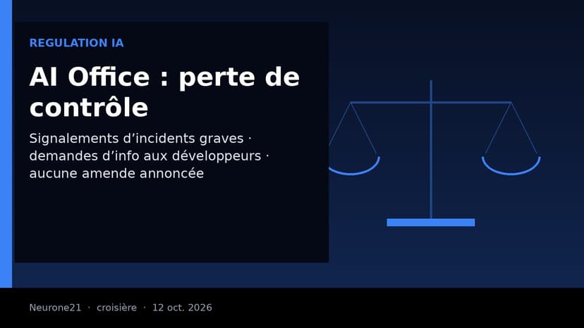 AI Office : Bruxelles demande des comptes après des incidents de perte de contrôle sur des modèles avancés