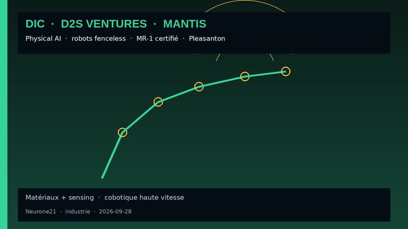 DIC investit dans Mantis Robotics (robots industriels fenceless) via D2S Ventures