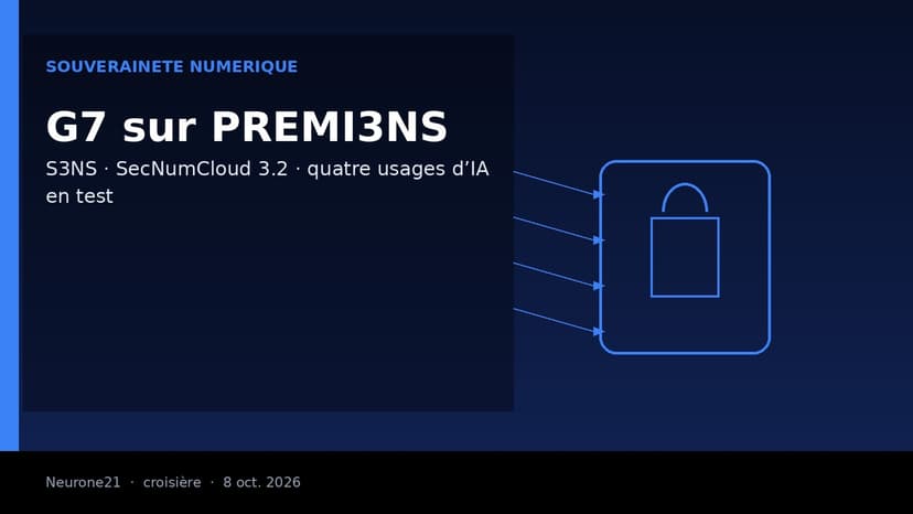 G7 confie ses données de mobilité à S3NS et au cloud SecNumCloud PREMI3NS pour déployer quatre usages d’IA
