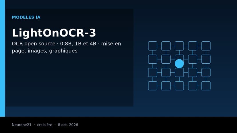 LightOn publie LightOnOCR-3 : trois petits modèles d’OCR open source qui lisent aussi la mise en page, les images et les graphiques