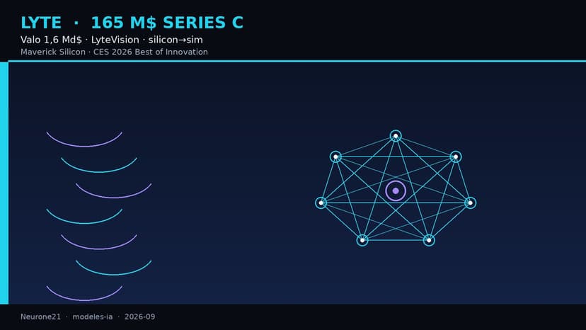 Lyte : 165 M$ Series C (valo 1,6 Md$) pour la perception Physical AI silicon-to-sensor