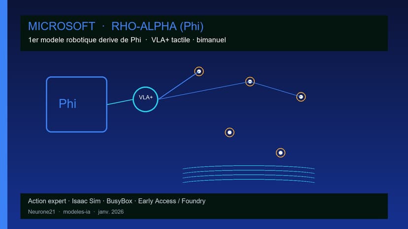 Microsoft Rho-alpha VLA (Phi) : premier modèle robotique dérivé de Phi