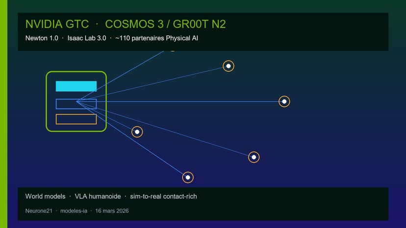 NVIDIA GTC : Cosmos 3, GR00T N2 et Newton 1.0 — Physical AI à l’échelle prod