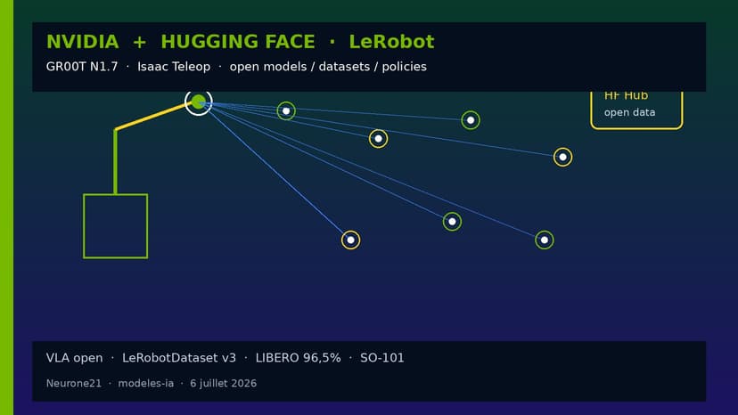 NVIDIA + Hugging Face LeRobot : modèles, datasets et policies ouverts