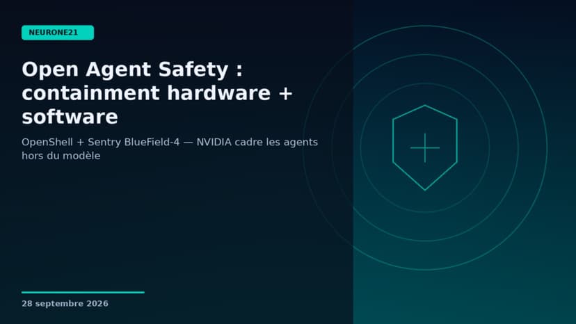 NVIDIA Open Agent Safety : OpenShell + Sentry, le containment hors du modèle