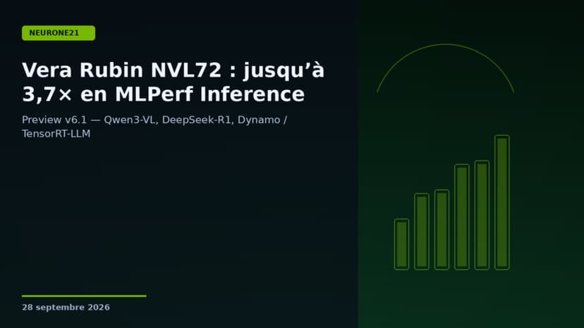 Vera Rubin NVL72 : jusqu’à 3,7× GB300 en preview MLPerf Inference v6.1