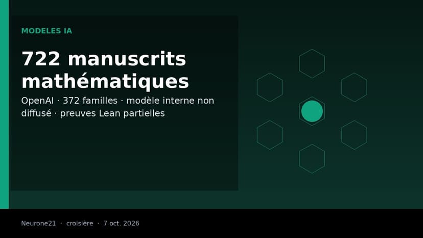 OpenAI publie 722 manuscrits mathématiques produits par un modèle interne encore non diffusé