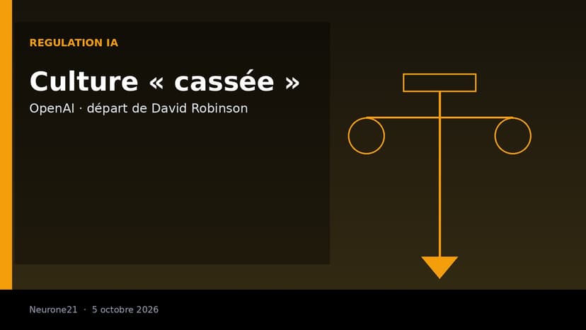 OpenAI : David Robinson, responsable des rapports de sécurité, démissionne et dénonce une culture « cassée »