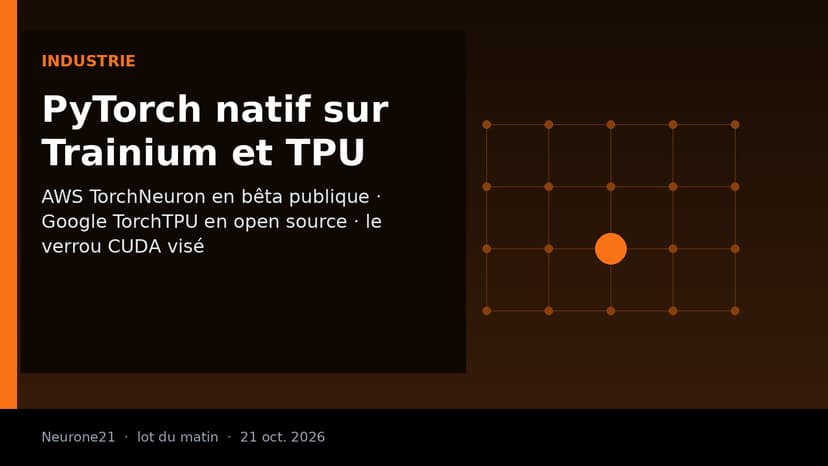 PyTorch natif sur Trainium et TPU : AWS lance TorchNeuron, Google ouvre TorchTPU, le même jour
