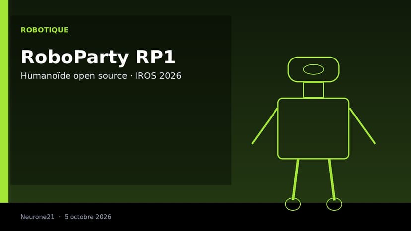 RoboParty RP1 : un humanoïde bipède open source « full-stack » dévoilé à IROS 2026