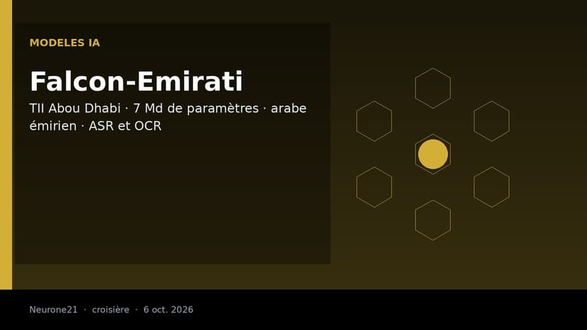 Falcon-Emirati : l’institut TII d’Abou Dhabi lance un modèle de langue dédié à l’arabe émirien