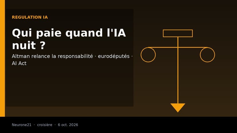 Responsabilité de l’IA : Sam Altman relance le débat que Bruxelles avait enterré