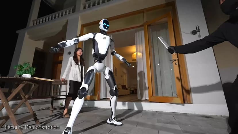 Unitree met en scène son humanoïde H2-X en « gardien » : cascades, couteau et voiture soulevée, mais aucune fiche technique
