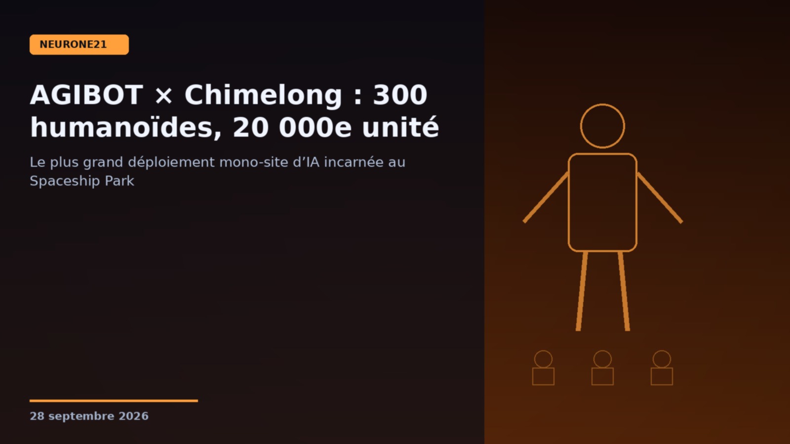 AGIBOT Chimelong — 300 humanoïdes et 20 000e unité