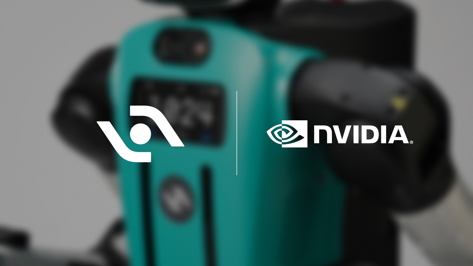 Visuel officiel Agility Robotics et NVIDIA devant l’humanoïde Digit