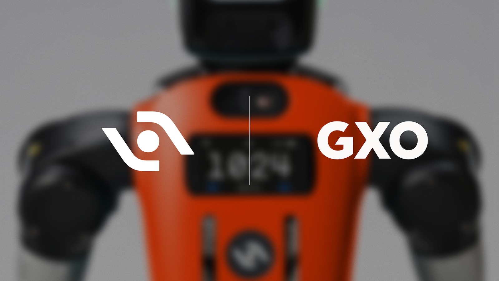 Visuel officiel Agility Robotics : logos Agility et GXO devant un robot Digit