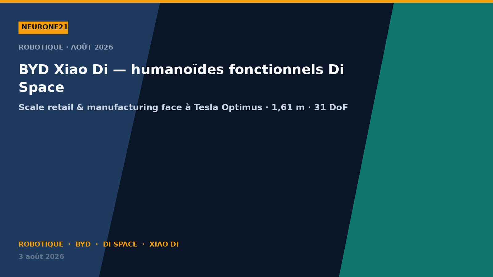 BYD Xiao Di humanoïdes fonctionnels Di Space — scale vs Tesla