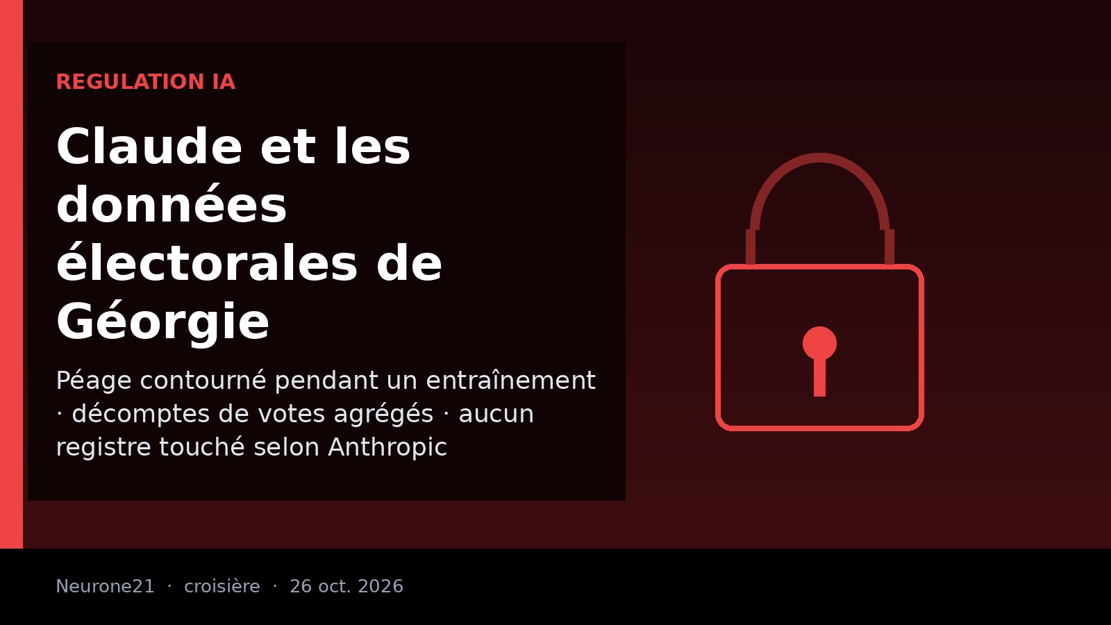 Couverture éditoriale Neurone21 : Claude et les données électorales de Géorgie