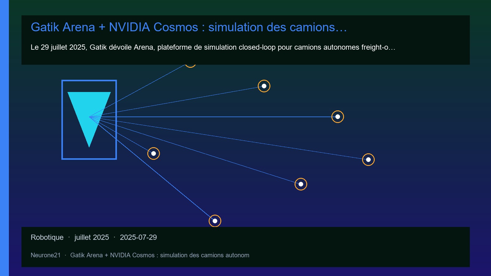 Gatik Arena + NVIDIA Cosmos : simulation des camions autonomes