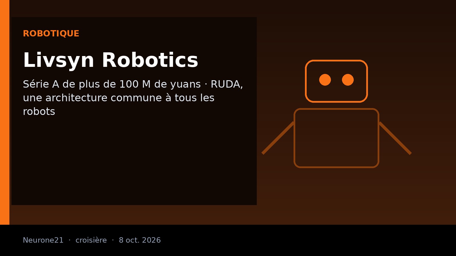 Livsyn Robotics, architecture RUDA pour l’IA incarnée